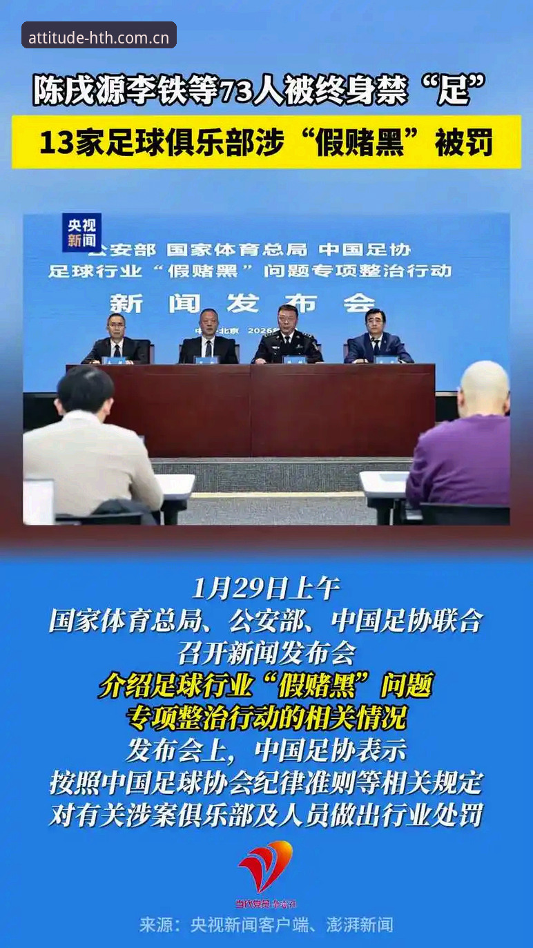 HTH体育数据实时更新 足协第三批禁足名单深度评测:17人终身禁足与48人五年处罚的梯度逻辑